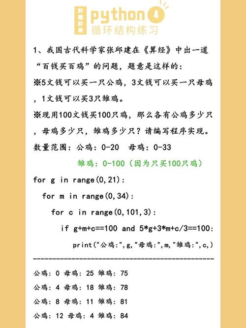 Python入门逻辑题：如何用百钱买百鸡，初学者建议先隐藏解题思路？