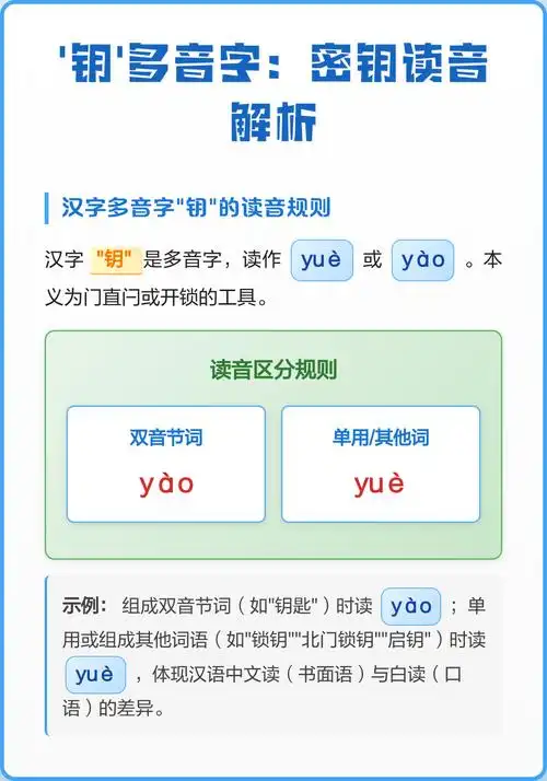 密钥的正确读音是yào吗？