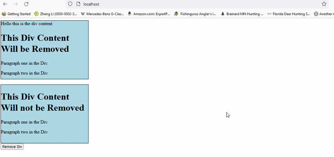 如何使用jQuery删除页面中第一个节点元素？