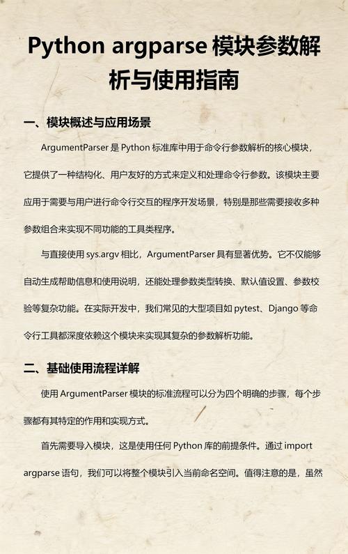 Python的argparse模块如何实现命令行参数解析？