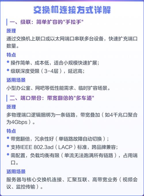 交换机如何连接使用？不同连接方式详解