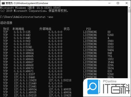 如何查询Windows系统中某个端口是否被占用？