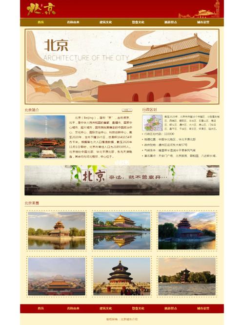 如何用HTML、CSS、JavaScript、jQuery设计7页北京景点静态旅游网页？
