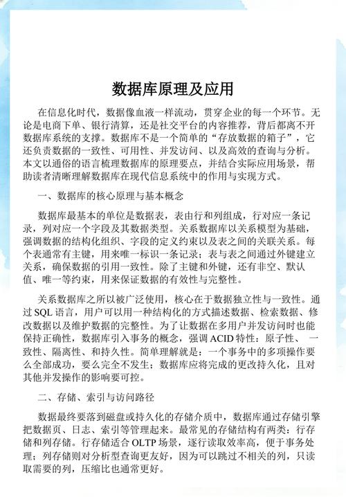数据库原理及应用主要研究哪些具体应用场景和技术？