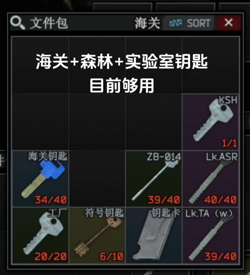塔科夫数据库2中的钥匙叫什么名字？