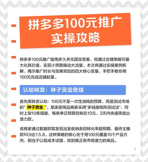 拼多多新店推广,如何用资金和技巧实现高效推广策略?