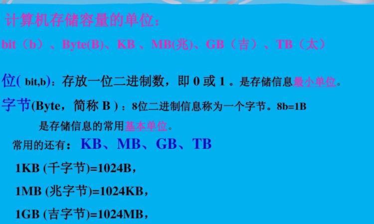 计算机存储信息的最小单位是什么？