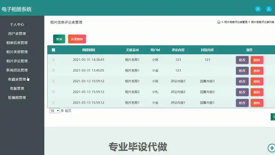 个人相册管理系统源码LW文档，如何改写为计算机毕业设计长尾关键词？