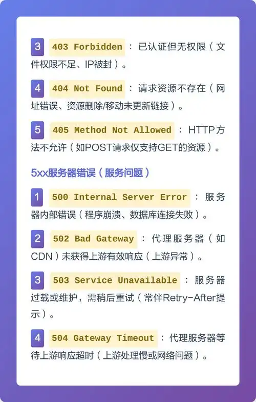 HTTP 4xx错误码中，哪些具体状态码代表请求错误，该如何解析和应对？