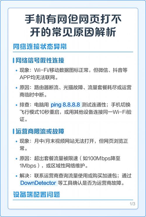手机连WiFi却打不开网页，这是什么原因导致的呢？