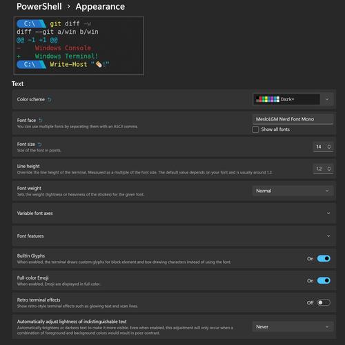 如何配置oh-my-posh使Windows Terminal界面更接近oh-my-zsh风格？
