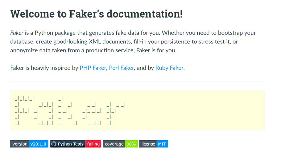 Faker库如何用于Python中生成伪造的测试数据？