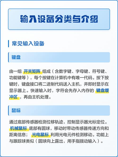 微机常用的输入设备具体是哪些类型？