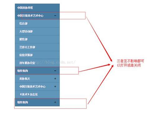 如何用JQuery编写一个详细的折叠式菜单代码？