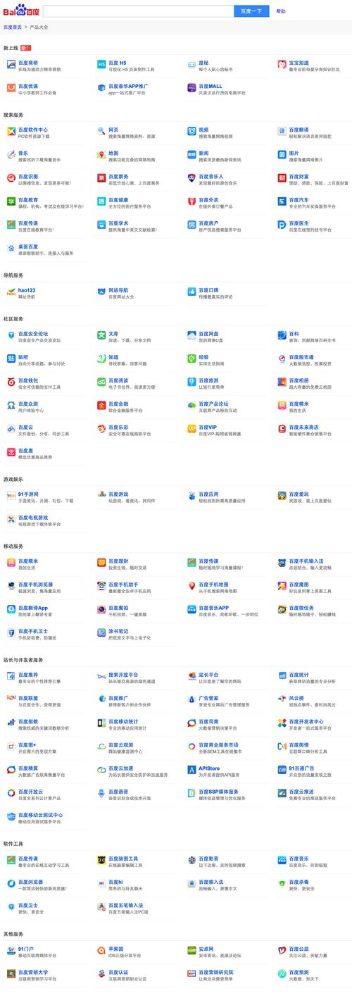 百度系产品品牌全览都有哪些？