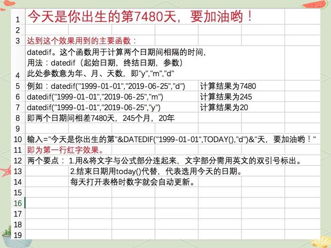 如何精确计算并显示出生到今天的天数？