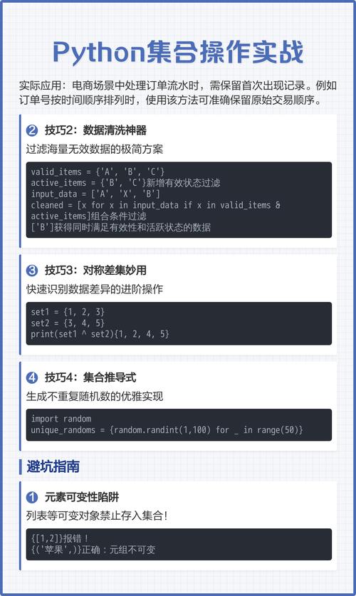 Python集合能用来实现哪些高效数据操作？