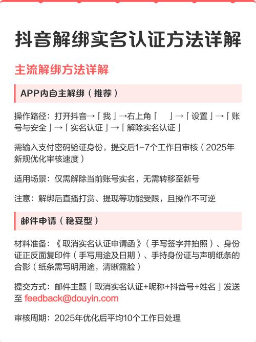 抖音实名认证如何可以解除？有哪些注意事项需要了解？