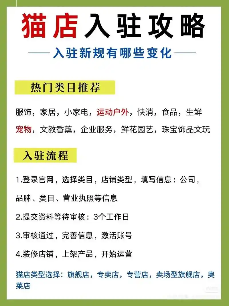 天猫入驻新规调整后哪些招商规则失效了？
