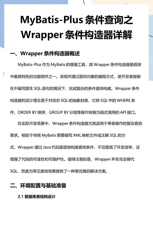 MyBatis-Plus Wrapper条件构造器如何全面查询？