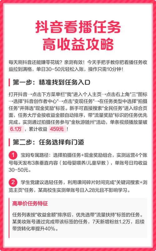 抖音全民任务收益怎么算？是不是任务时长乘以单价，多劳多得呢？