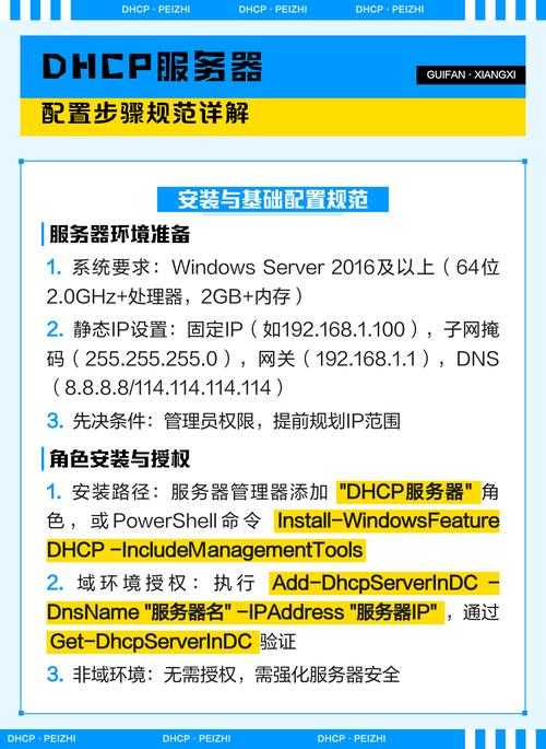 如何详细配置并设置一个DHCP服务器？