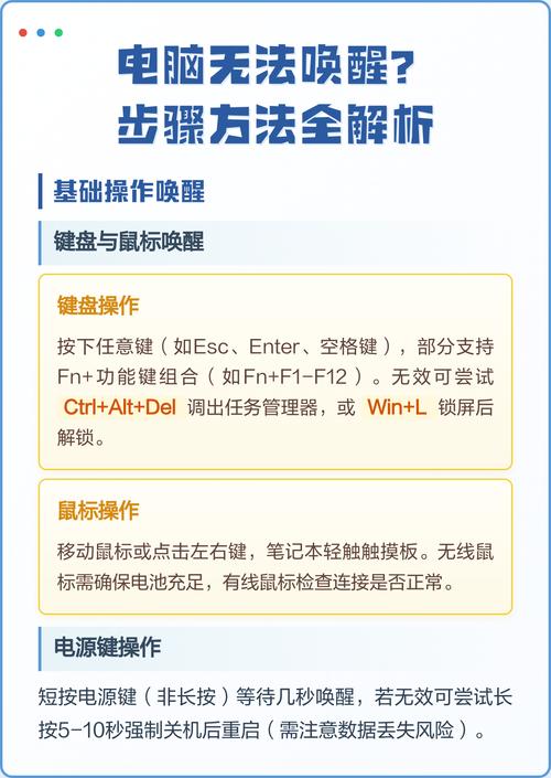 电脑休眠后无法唤醒，如何才能恢复正常使用？