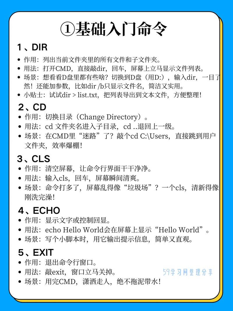 Windows中常用的命令有哪些？