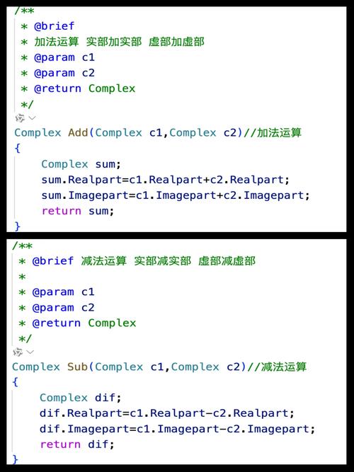 C语言中如何通过操作符重载实现复数类的详细操作？