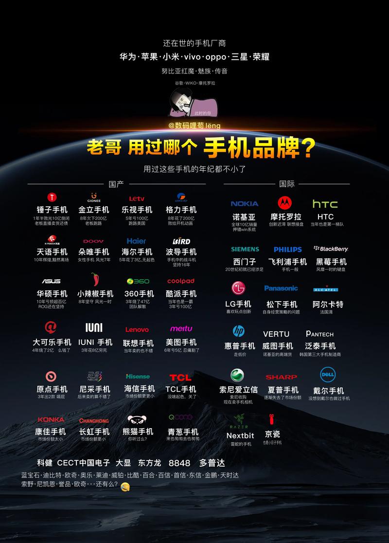 目前手机市场有哪些知名品牌，能否推荐一下十大手机品牌排行榜？