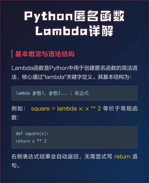 Python中的匿名函数如何详细解释？