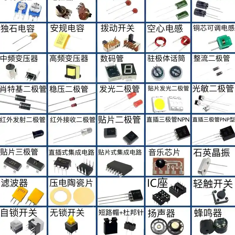 请问有哪些不同类型的电子元件可供选择？