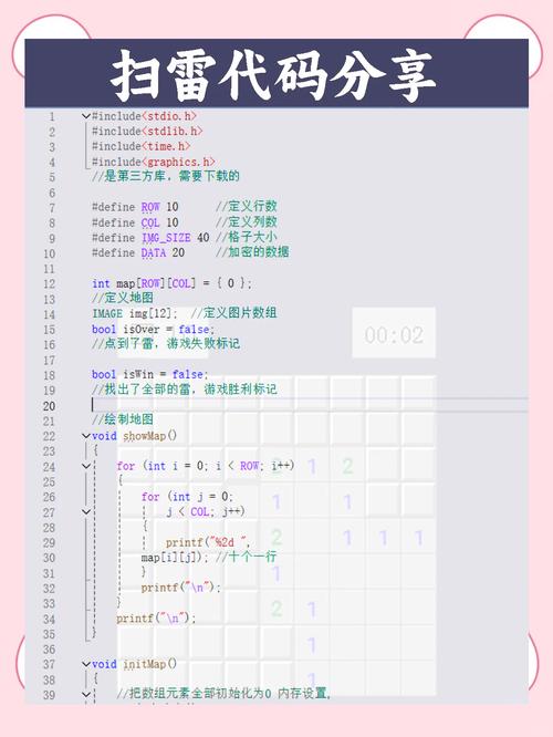 如何用C语言编写一个长尾词的扫雷游戏程序？