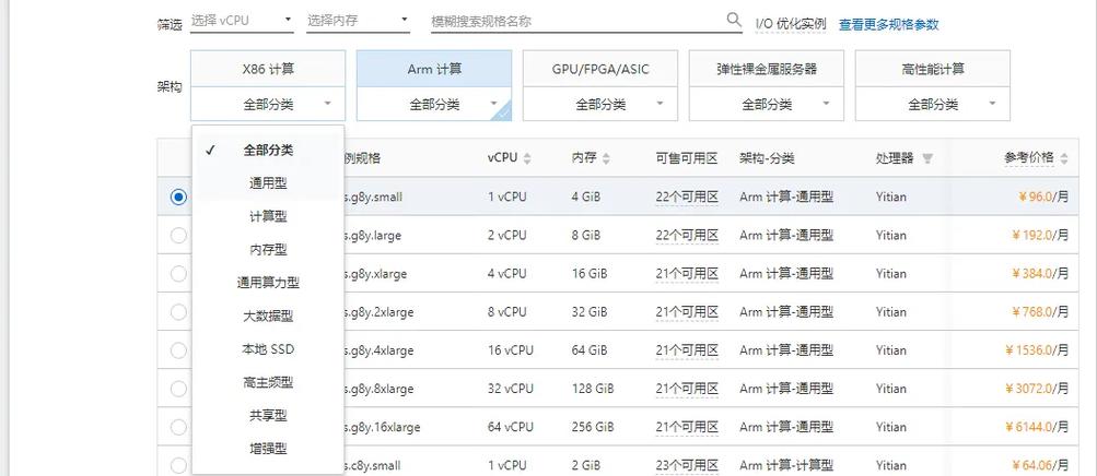 如何选择合适的云计算服务器租用类型？