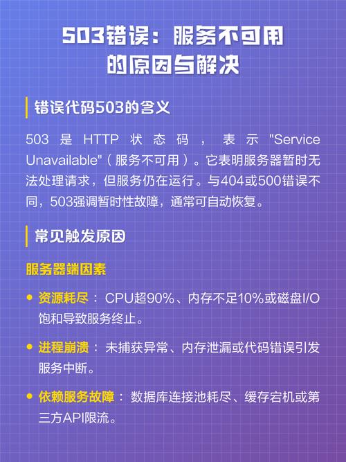 什么是导致网站服务暂时不可用的503错误？