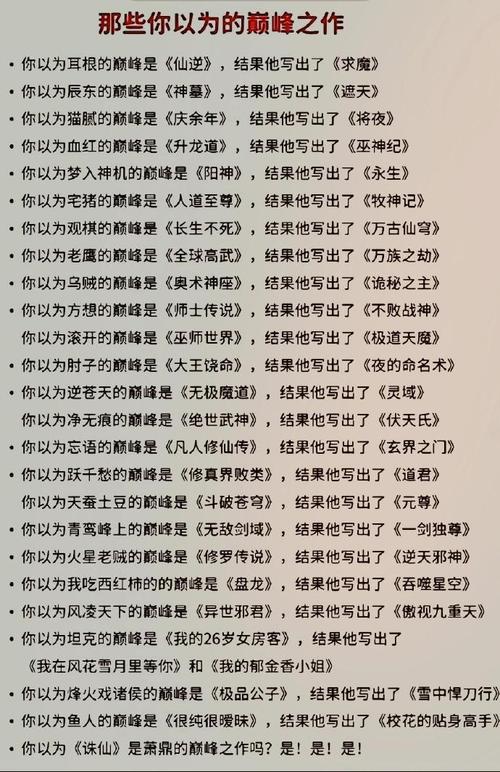 2021年网络小说完结佳作《探索巅峰之作》在百度排行榜上，有哪些作品值得巡礼？