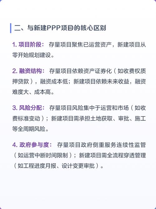 PPP项目存量与新增项目有哪些根本性差异？
