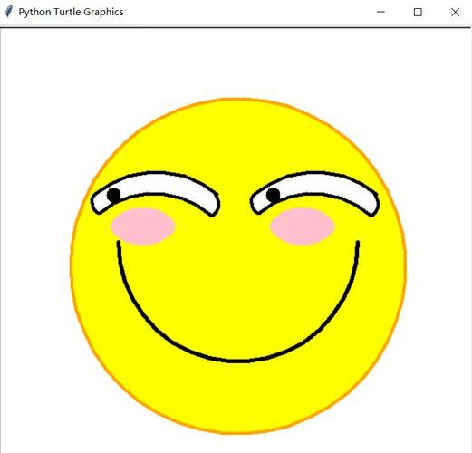 如何用Python turtle库绘制一个有趣的滑稽表情图案？
