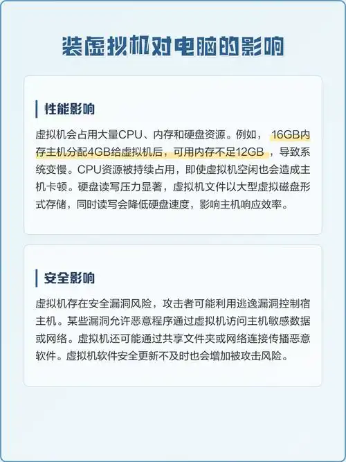 使用虚拟机会对电脑造成显著损害吗？