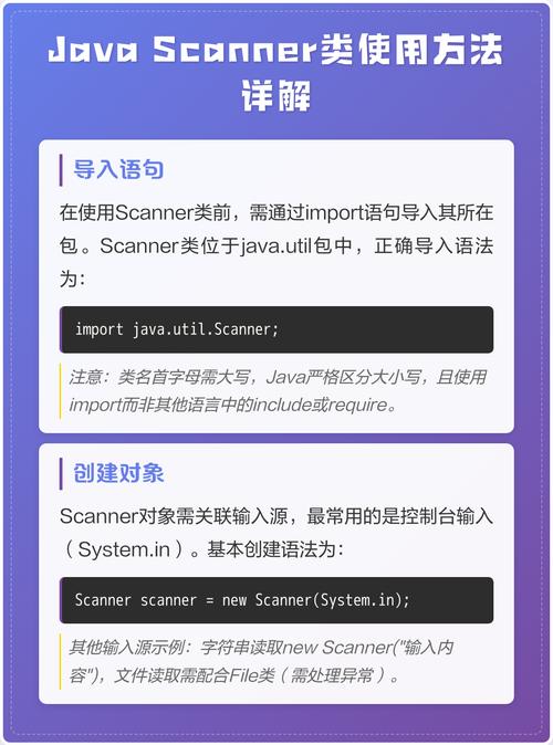 如何具体应用Java Scanner类进行数据输入？