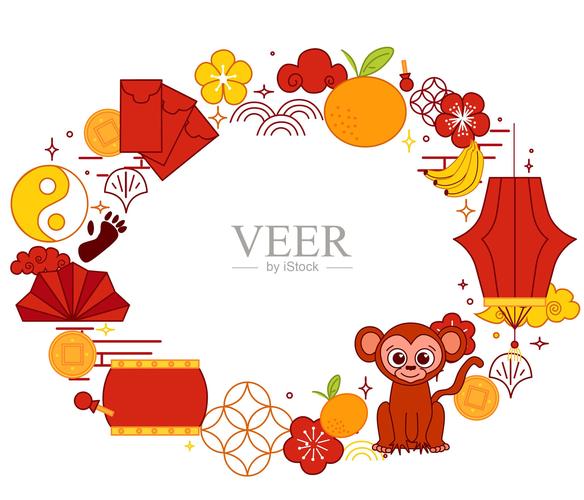 如何用HTML5 canvas绘制多个半径的椭圆来创作2016猴年图标？