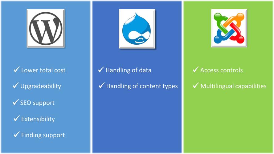WordPress和Joomla哪个免费CMS系统更适合我的特定网站需求？