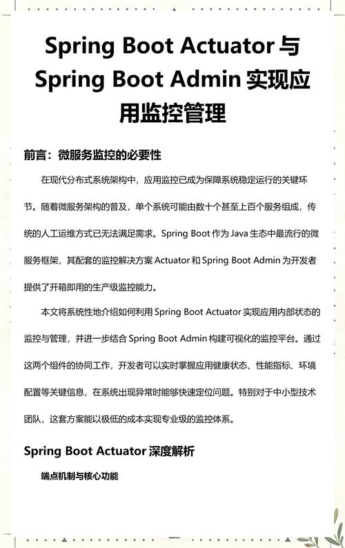 Spring Boot Admin监控工具如何高效配置与应用？