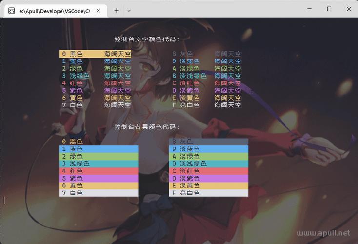 如何用C/C++编写代码在控制台实现彩色字体输出？