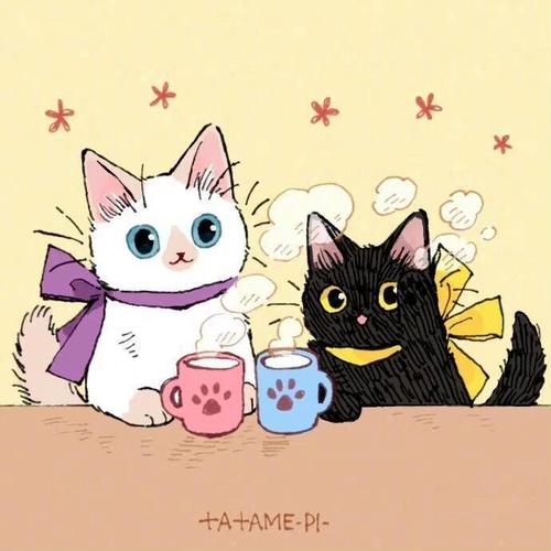 清新陶冶，可否欣赏可爱猫咪的绘画艺术？