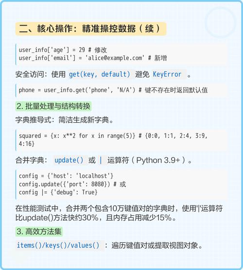 Python字典中哪些技巧能实现代码简洁高效？