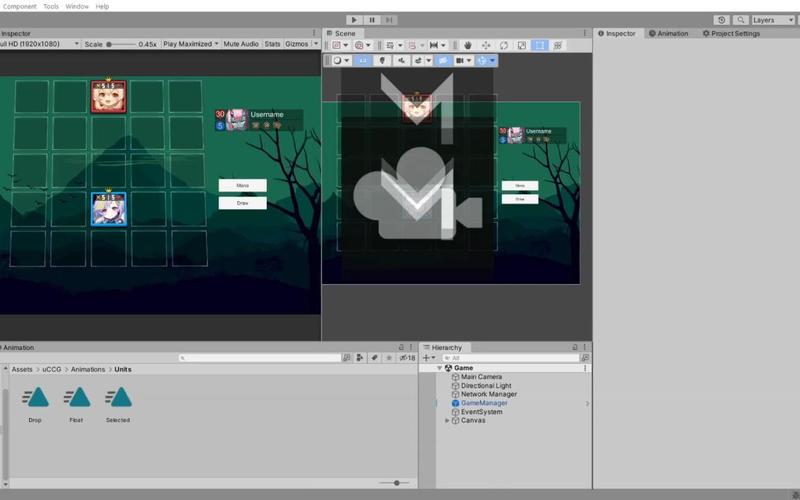 Unity中如何制作游戏卡牌自动滚动动画效果？