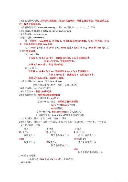Python 知识点2有哪些具体内容？
