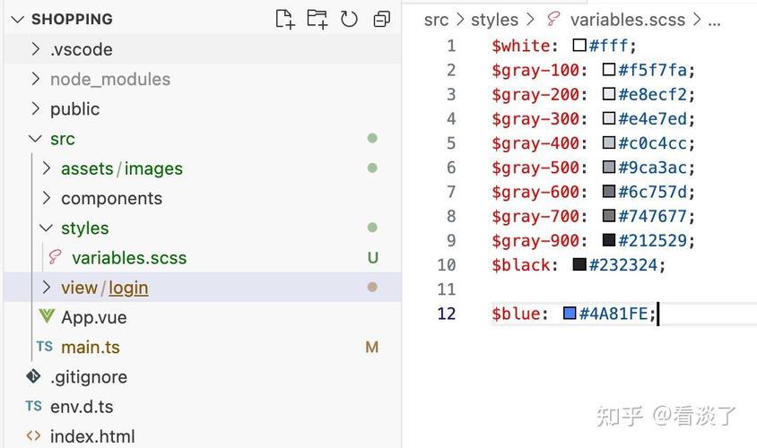 如何在Vue项目中配置并使用全局SCSS变量？