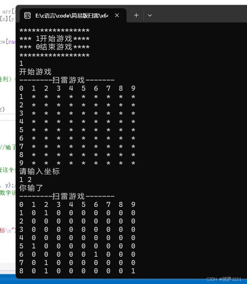 如何用C语言编写简易扫雷程序，实现长尾词疑问？